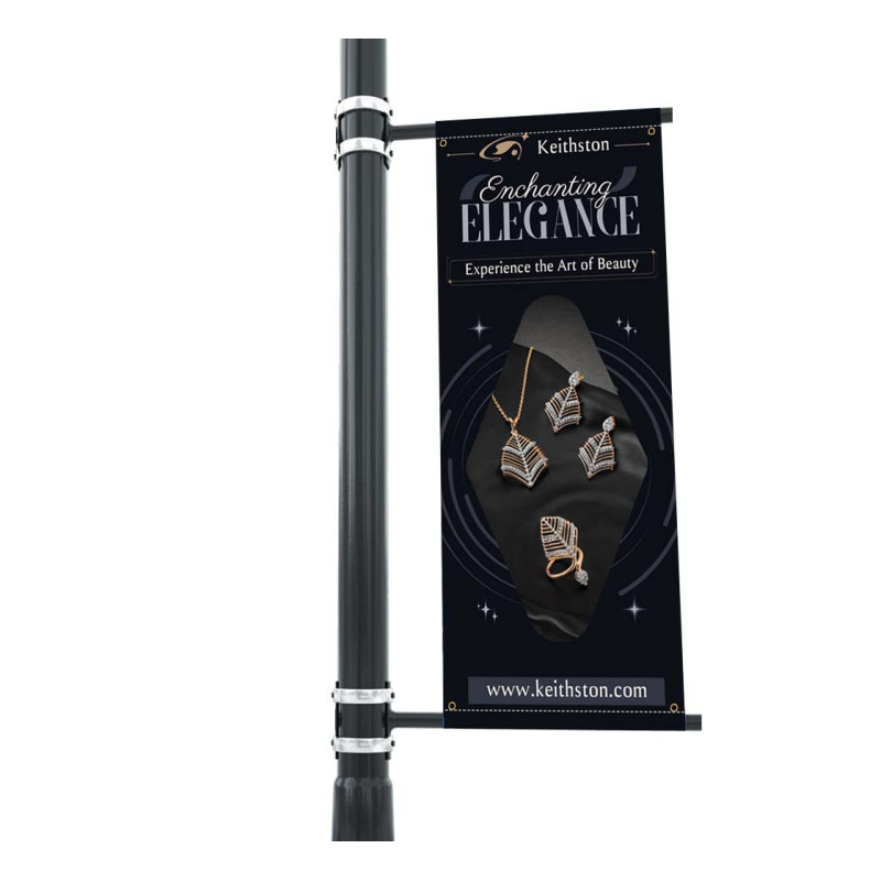 Pole Banners with Top and Bottom Pole Pocket (1' x 1ft/SQFT)