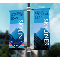 Pole Banners with Top and Bottom Pole Pocket (1' x 1ft/SQFT)