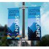 Pole Banners with Top and Bottom Pole Pocket (1' x 1ft/SQFT)