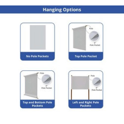 Pole Banners with Top and Bottom Pole Pocket (1' x 1ft/SQFT)