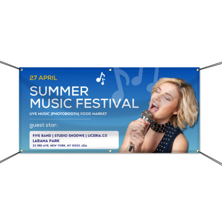 Polyester Fabric Banners Double Sided - (1' x 1') SQFT