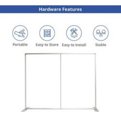 10' x 8' Step and Repeat Straight Pillow Case Backdrop Double Sided Package