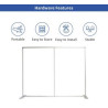 10' x 8' Step and Repeat Straight Pillow Case Backdrop Double Sided Package