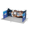 20' Magnetic Modular Fabric Displays U Shape (Double Sided)