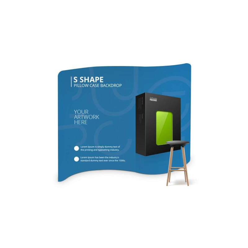 S Shape Pillow Case Backdrop Package (10.25' x 7.33ft)