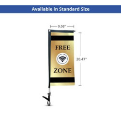 Clip Flags - Rectangle - Single Sided Graphic Package (9.06" x 20.47")