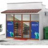 Perforated Window Signs or One Way Vision Signs with a Squeegee (12" x 12" )