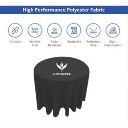 Round Table Throws, Standard Polyester Fabric (31.5" x 29")