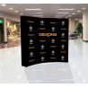 8' x 8' Step and Repeat Fabric Pop Up Curved Display Package