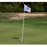 Golf Flags - Rectangle with Plastic Tube + Fibre Pole (20" x 14") - Double Sided