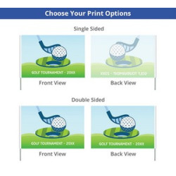 Golf Flags - Rectangle with Plastic Tube + Fibre Pole (20" x 14") - Double Sided