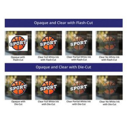 Die-Cut Clear Window Decals (1' x 1ft) SQFT