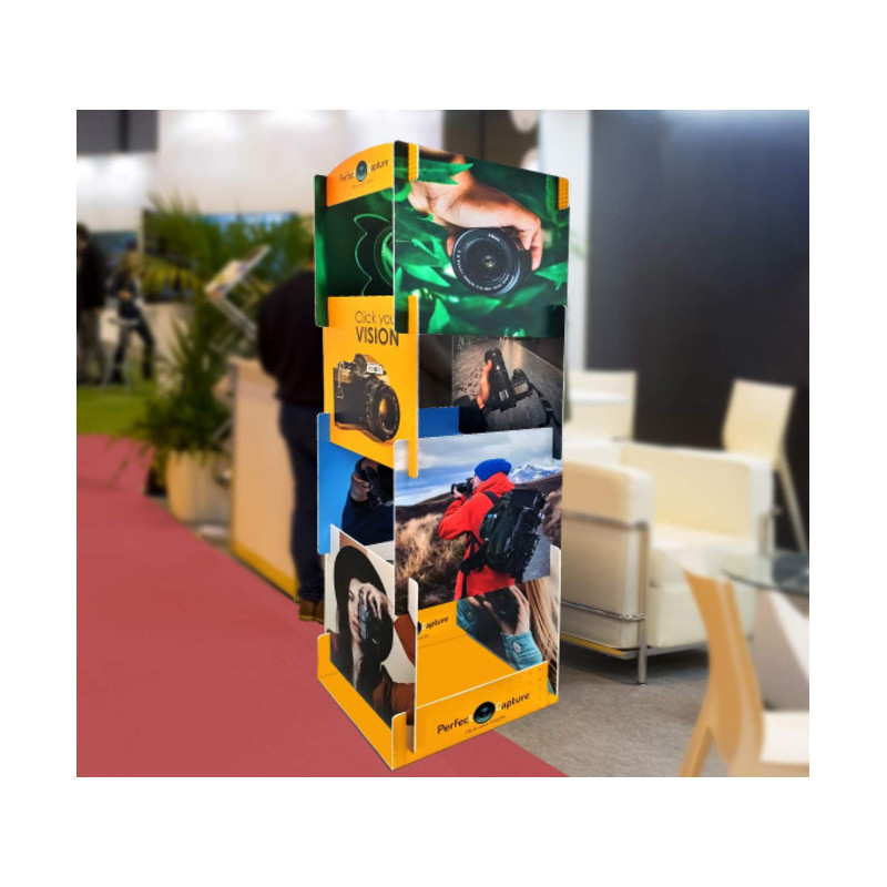 Display Tower with Custom Printed Interlocking Panels