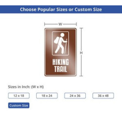 Reflective Custom Trail Markers Signs (1' x 1ft/Sqft)