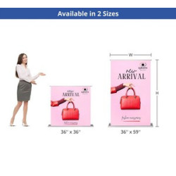 Silverstep Tabletop 36'' Retractable Banner Stand - Standard Fabric (Graphic only)