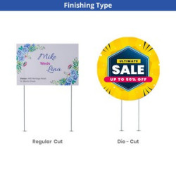 Economy Yard Signs Regular cut (Single Sided)