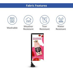 Suction Cup Flags - Rectangle Single Sided Package (9.06'' x 20.47'')