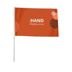 Hand Flag w/Single Side Package (18"x 12")