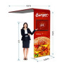 L shaped Tube Arch Fabric Display, Single Sided (8.5' x 7.5ft)