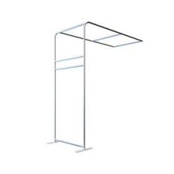 L shaped Tube Arch Fabric Display, Single Sided (8.5' x 7.5ft)