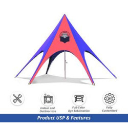 Custom Star Tent, Frame and Topper (40 ' x 20 ')