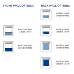 6' Aluminum Canopy Tent with Full Back Wall & Half Side Walls (Single-Sided)