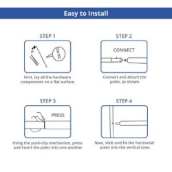 Fabric Display Stand Snake A (Hardware only)