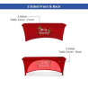 Stretch Table Cover - 4Sided with Zipper Back - Sleek Fit (4' x 2.5')