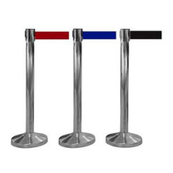 Retractable Belt Barrier Stanchion - Stainless Steel (6.56ft)