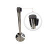 Retractable Belt Barrier Stanchion - Stainless Steel (6.56ft)