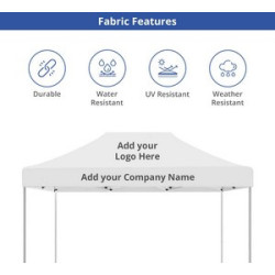 15' Aluminum Canopy Tent - Standard Tent Fabric (Frame + Topper + Backwall)