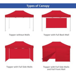 15' Aluminum Canopy Tent - Standard Tent Fabric (Frame + Topper + Backwall)