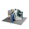 13' Magnetic Modular Fabric Displays - Tapered Island Shape (Single Sided)