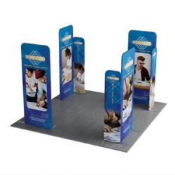 10' Magnetic Modular Fabric Displays - L Shape Four Corner Kit (Double Sided)