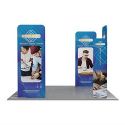 10' Magnetic Modular Fabric Displays - L Shape Four Corner Kit (Double Sided)