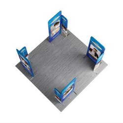 10' Magnetic Modular Fabric Displays - L Shape Four Corner Kit (Double Sided)