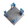 10' Magnetic Modular Fabric Displays - L Shape Four Corner Kit (Double Sided)