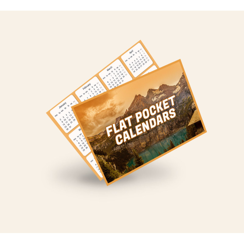 Flat Pocket Calendars (3.5" x 2")