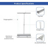 Silverstep Tabletop 24'' Retractable Banner Stand Package with SilverStep Light (24" x 76")