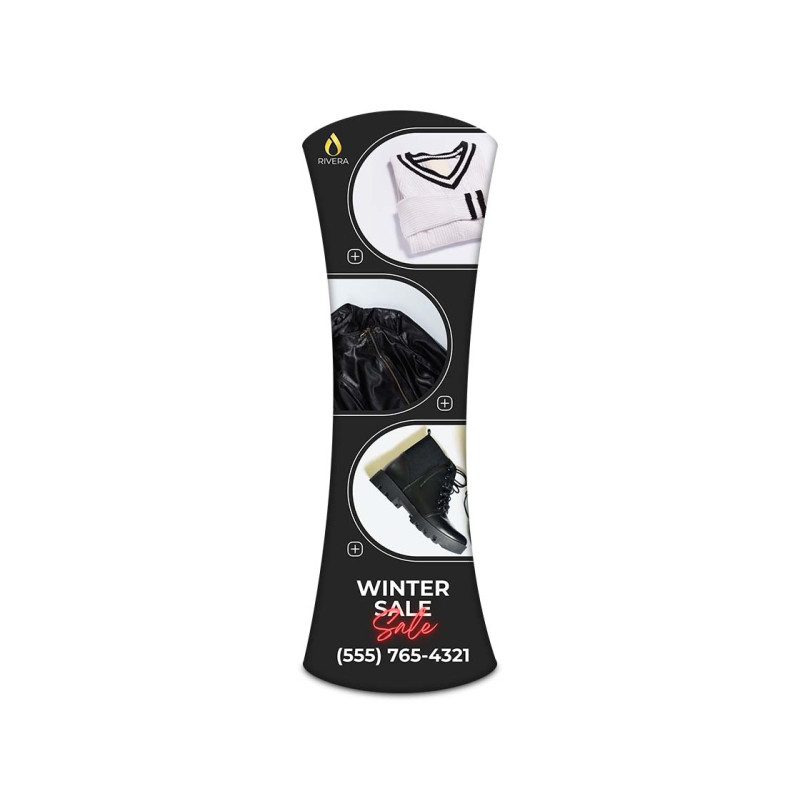 Fabric Display Stand Tower A Package, Double Sided (33.46" x 78.74")