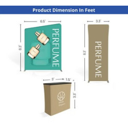 20' Inline Trade Show Booth – Curved Backwall with Dual Counters