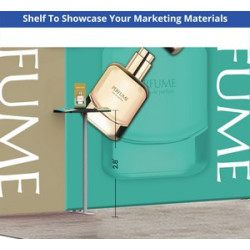 20' Inline Trade Show Booth – Curved Backwall with Dual Counters