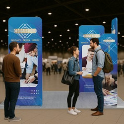10' Magnetic Modular Fabric Displays - L Shape Four Corner Kit (Single Sided)