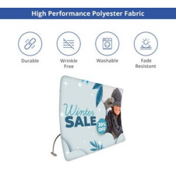 16' x 7.5' U Shaped Pillow Case Backdrop (Graphic only)