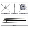 Shark Fin Flags Single Sided Package (3.67' x 14.67')
