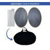 Fabric Pop Up Booth Oval (56.69" x 40.55")