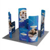 10' Magnetic Modular Fabric Displays - L Shape Curved (Double Sided)