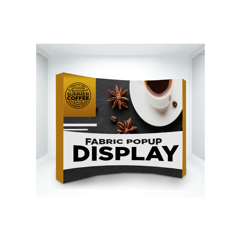 8' x 8' Fabric Pop Up Curved Display Package