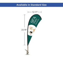Clip Flags - Teardrop, Double Sided Package (12.17" x 23.78")