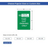 Take Out Parking Only Parking Signs (1' x 1ft) SQFT